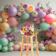 Aperturee - Aperturee Floral Balloon Arch Pure Elegant Wedding Backdrop
