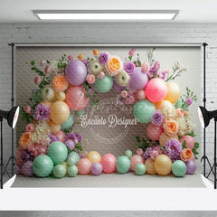 Aperturee - Aperturee Floral Balloon Arch Pure Elegant Wedding Backdrop