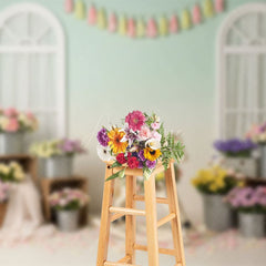 Aperturee - Aperturee Floral Boho Carrousel Sweet Fresh Wedding Backdrop