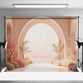 Aperturee - Aperturee Floral Boho Elegant Arched Photo Wedding Backdrop