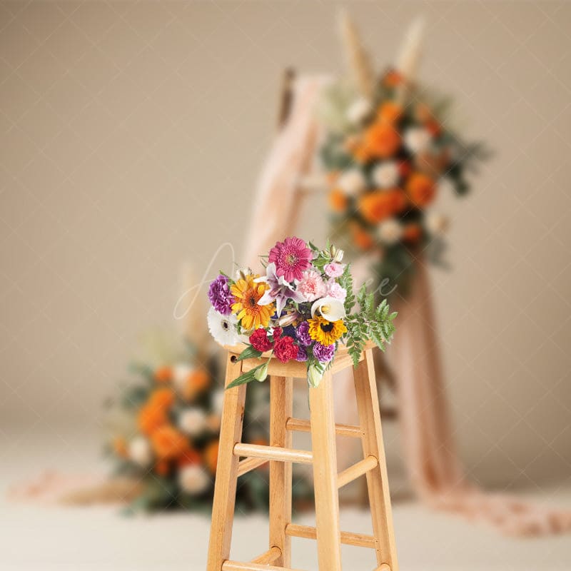Aperturee - Aperturee Floral Boho Photo Booth Elegant Wedding Backdrop