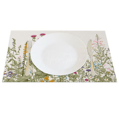 Aperturee - Aperturee Floral Boho Spring Garden Vibe Set of 4 Placemats