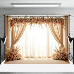 Aperturee - Aperturee Floral Boho Theme Statement Sweet Wedding Backdrop