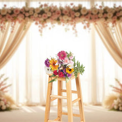 Aperturee - Aperturee Floral Boho Theme Statement Sweet Wedding Backdrop