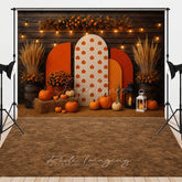 Aperturee - Aperturee Floral Boho Wood Autumn Marble Combo Set Backdrop