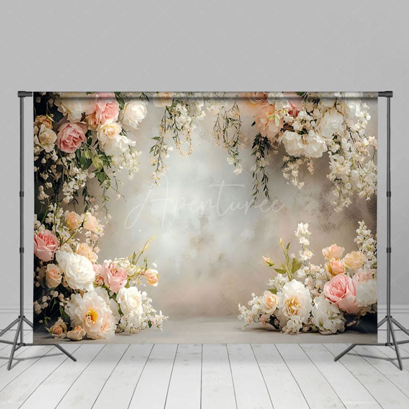 Aperturee - Aperturee Floral Bouquet Surrounds Freshness Wedding Backdrop