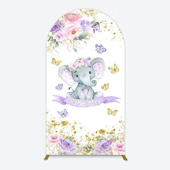 Aperturee - Aperturee Floral Butterfly Sweet Elephant Oh Baby Arch Backdrop