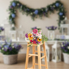 Aperturee - Aperturee Floral Clean Elegant Wall Dainty Wedding Backdrop