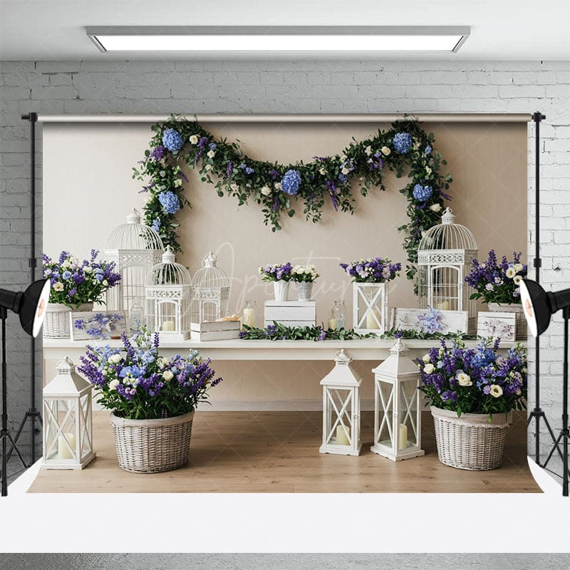 Aperturee - Aperturee Floral Clean Elegant Wall Dainty Wedding Backdrop