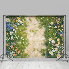 Aperturee - Aperturee Floral Country Road Fresh Sweet Wedding Backdrop