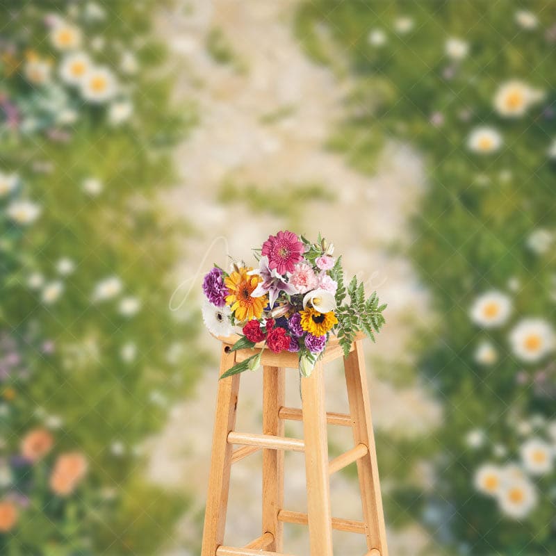 Aperturee - Aperturee Floral Country Road Fresh Sweet Wedding Backdrop