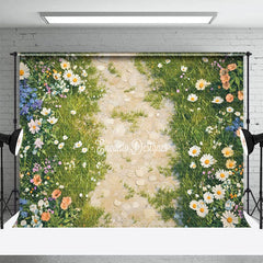 Aperturee - Aperturee Floral Country Road Fresh Sweet Wedding Backdrop