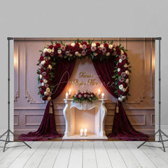 Aperturee - Aperturee Floral Drappery Sweet Wedding Photography Backdrop