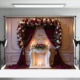 Aperturee - Aperturee Floral Drappery Sweet Wedding Photography Backdrop