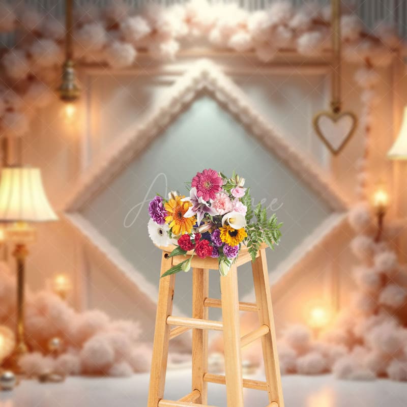 Aperturee - Aperturee Floral Elegant Arch Floor Lamps Wedding Backdrop