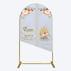 Aperturee - Aperturee Floral Fairy Tale Story Book Birthday Arch Backdrop