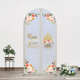 Aperturee - Aperturee Floral Fairy Tale Story Book Birthday Arch Backdrop