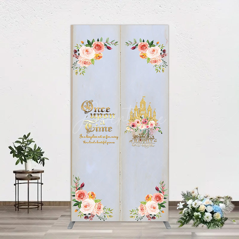Aperturee - Aperturee Floral Fairy Tale Story Book Birthday Rectangle Backdrop