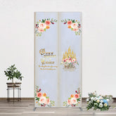 Aperturee - Aperturee Floral Fairy Tale Story Book Birthday Rectangle Backdrop