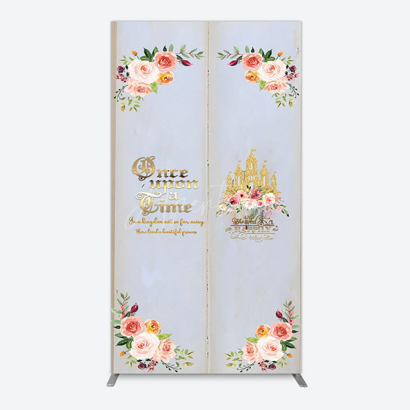 Aperturee - Aperturee Floral Fairy Tale Story Book Birthday Rectangle Backdrop