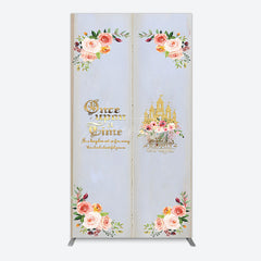 Aperturee - Aperturee Floral Fairy Tale Story Book Birthday Rectangle Backdrop