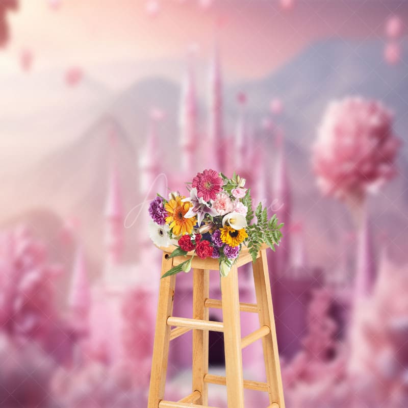 Aperturee - Aperturee Floral Fairy Tale Wonderland Castle Photo Backdrop