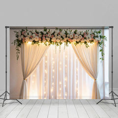 Aperturee - Aperturee Floral Fairy Window Accent Sweet Wedding Backdrop