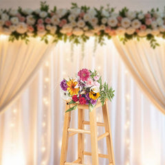 Aperturee - Aperturee Floral Fairy Window Accent Sweet Wedding Backdrop