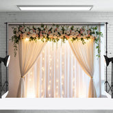 Aperturee - Aperturee Floral Fairy Window Accent Sweet Wedding Backdrop
