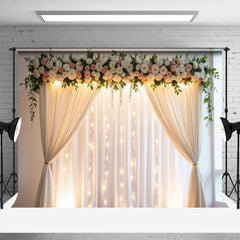 Aperturee - Aperturee Floral Fairy Window Accent Sweet Wedding Backdrop