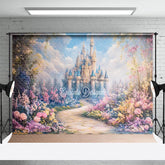 Aperturee - Aperturee Floral Fine Art Wonderland Castle Wedding Backdrop