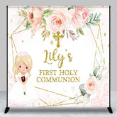 Aperturee - Aperturee Floral First Holy Communion Custom Baptism Backdrop