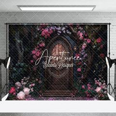 Aperturee - Aperturee Floral Forest Wooden Cabin Romantic Wedding Backdrop