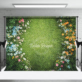 Aperturee - Aperturee Floral Grass Path Art Sweet Spring Wedding Backdrop