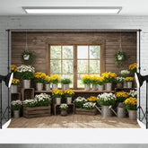 Aperturee - Aperturee Floral Greenhouse Bright Fresh Wood Spring Backdrop