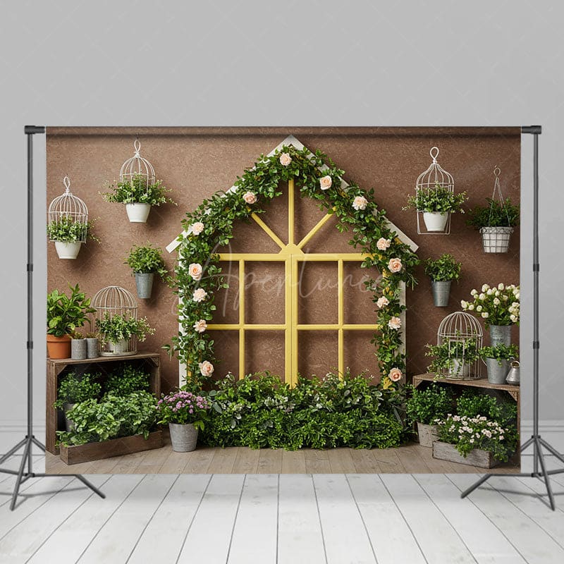 Aperturee - Aperturee Floral Greenhouse Sweet And Fresh Wedding Backdrop