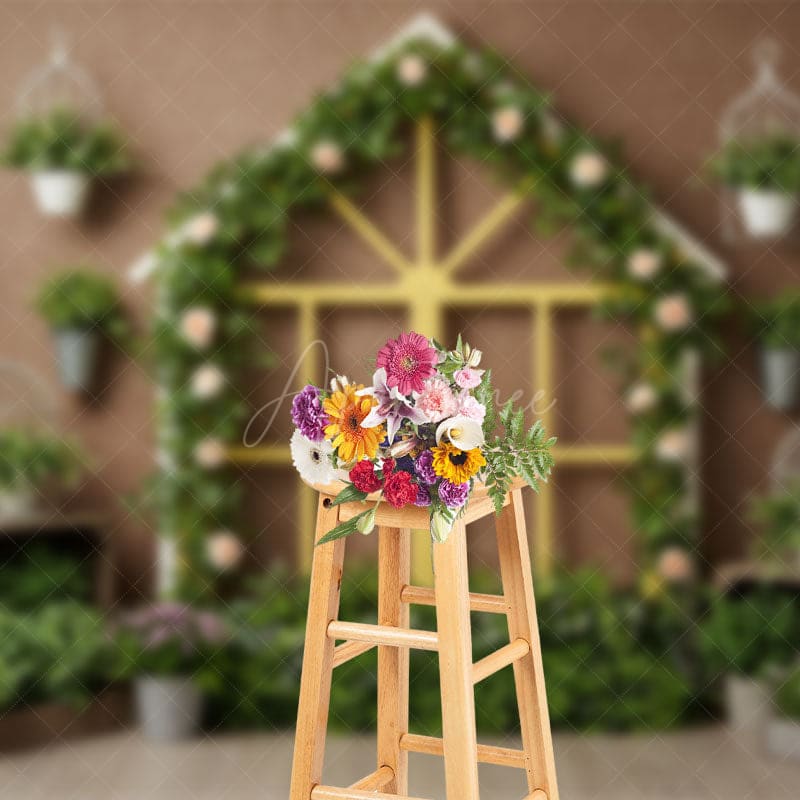 Aperturee - Aperturee Floral Greenhouse Sweet And Fresh Wedding Backdrop