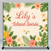 Aperturee - Aperturee Floral Hawaii Island Soiree Custom Birthday Backdrop