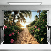 Aperturee - Aperturee Floral Hawaii Plants Beach Summer Holiday Backdrop