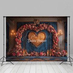 Aperturee - Aperturee Floral Heart Arch Elegant Sweet Wedding Backdrop