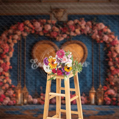 Aperturee - Aperturee Floral Heart Arch Elegant Sweet Wedding Backdrop