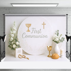 Aperturee - Aperturee Floral Holy Grails Communion Cake Smash Backdrop