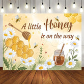 Aperturee - Aperturee Floral Honey Bee Sweet Sunny Baby Shower Backdrop