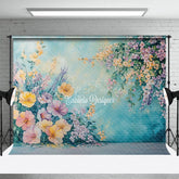 Aperturee - Aperturee Floral Ink Wash Painting Fine Art Spring Backdrop