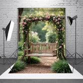 Aperturee - Aperturee Floral Lift Bokeh Forest Sweet Photography Backdrop