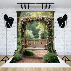 Aperturee - Aperturee Floral Lift Bokeh Forest Sweet Photography Backdrop