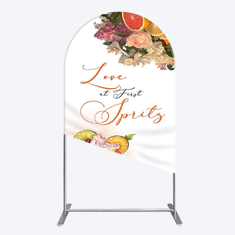 Aperturee - Aperturee Floral Love At First Sprits Wedding Arch Backdrop