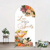 Aperturee - Aperturee Floral Love At First Sprits Wedding Arch Backdrop