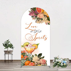 Aperturee - Aperturee Floral Love At First Sprits Wedding Arch Backdrop