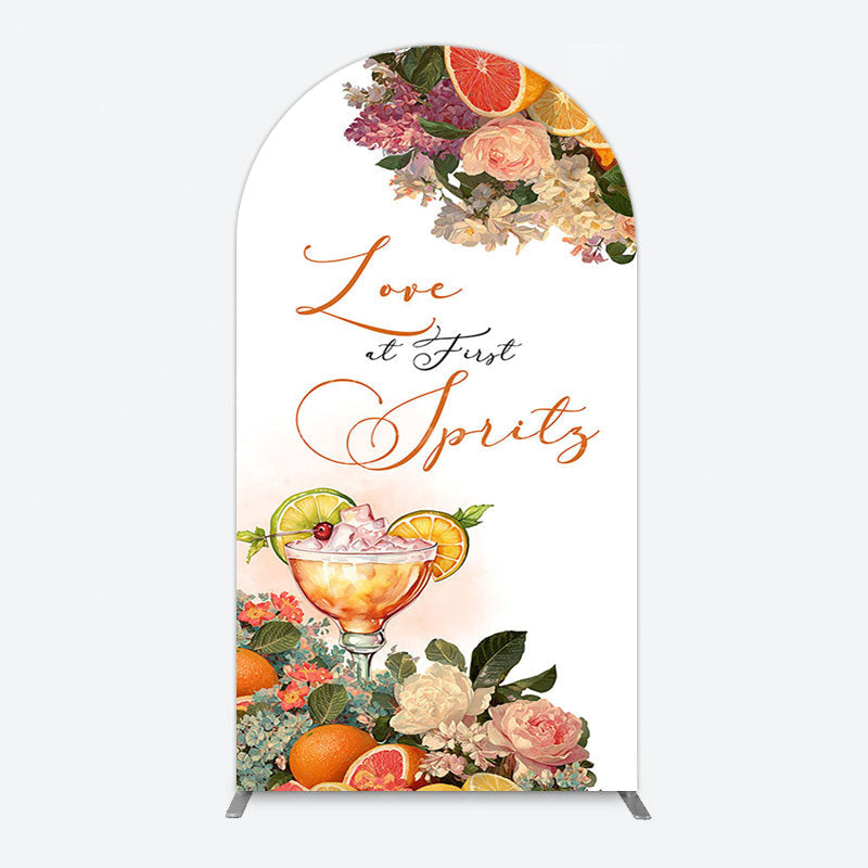 Aperturee - Aperturee Floral Love At First Sprits Wedding Arch Backdrop